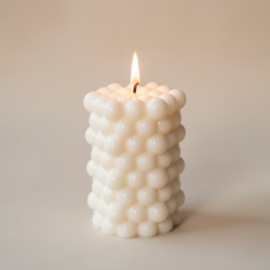 white honeycomb candle