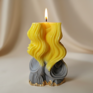 wave sculpture candle – vanilla scented